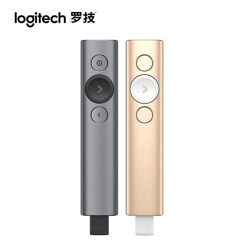 羅技(Logitech) Spotlight 無線藍牙演示器 智能電子翻頁筆 翻頁筆 放大聚焦神器 羅技 Spotlight 灰色